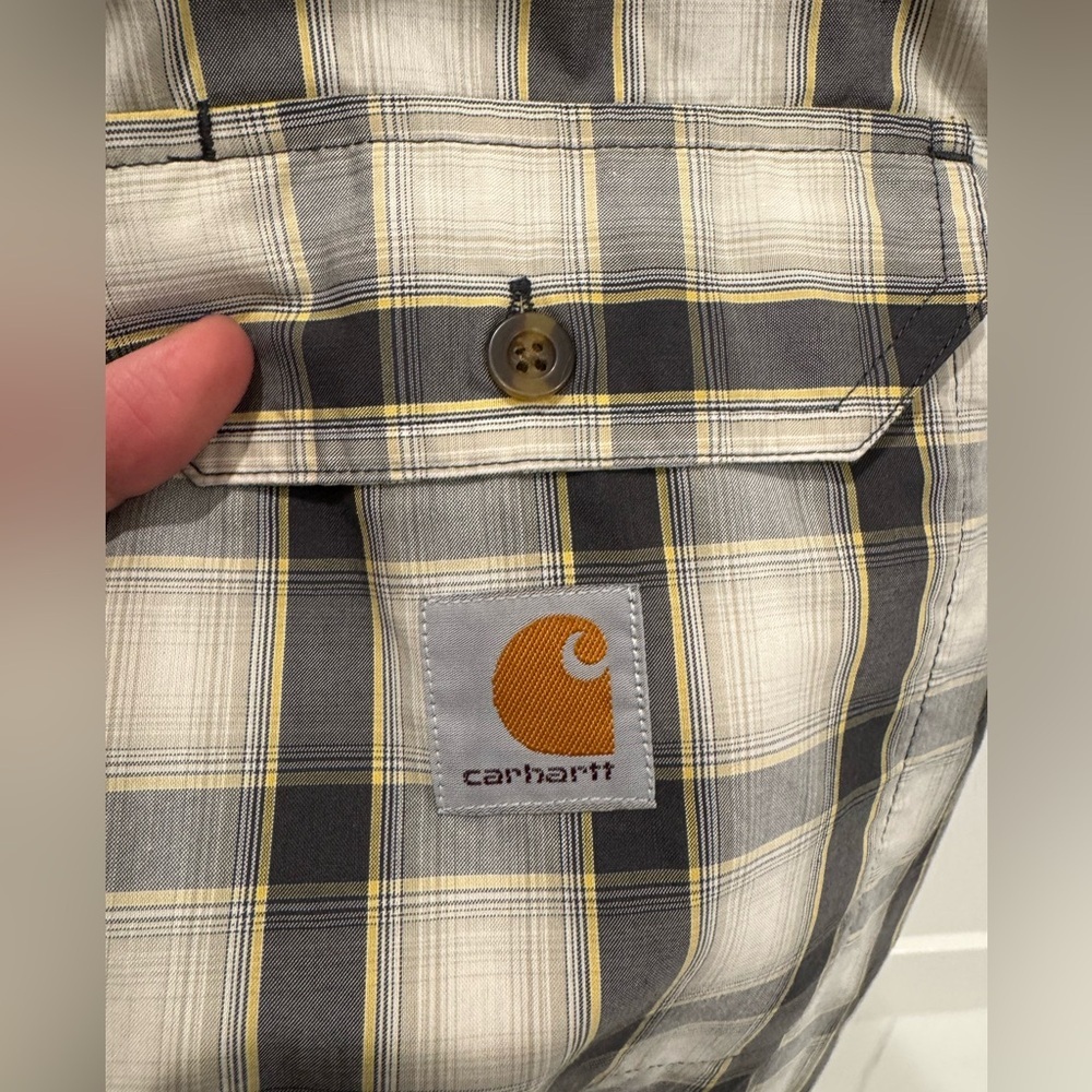 Carhartt Men's Force Plaid Button Down Shirt large - Picture 2 of 5